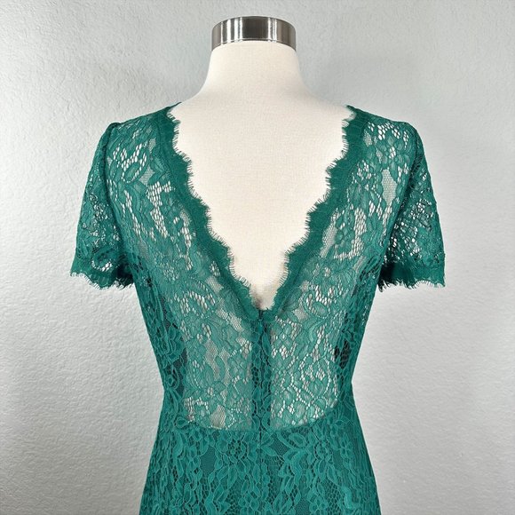 Diane von Furstenberg Green Fifi Lace Dress - Picture 5 of 9